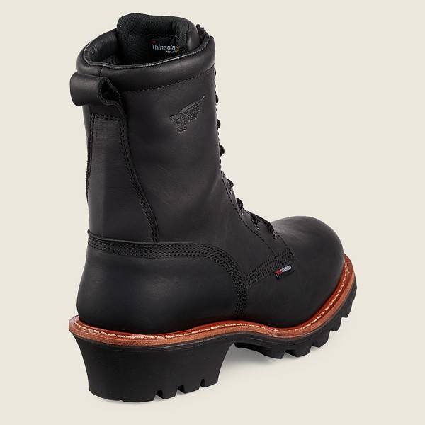 Red Wing Mens Loggermax - 9-inch Insulated Waterproof Toe - Safety Boots Black - 6408RIXQL